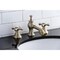Kingston Brass KC7063AX Widespread Bathroom Faucet with Brass Pop-Up, Antique Brass KC7063AX - alternate 3